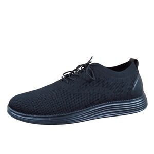 Vilocy V2201 Men Oxford Sneakers‎ Size 13 Dress Walking Shoes Black Knit Textile
